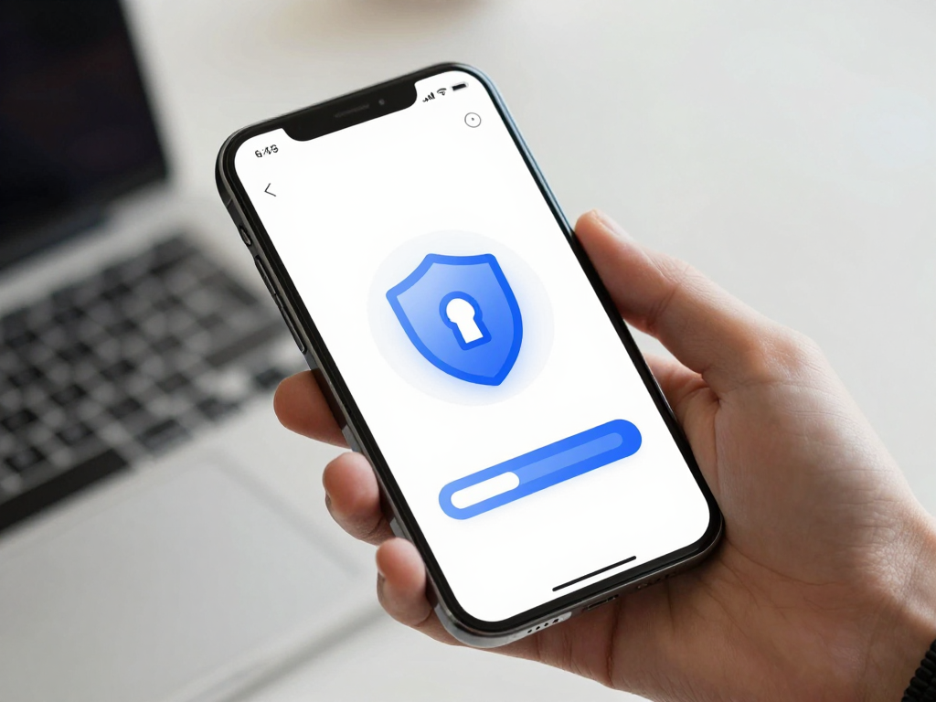 Bàn Tay Cầm Iphone Hiển Thị Màn Hình Tải Và Cài Đặt App Sunwin Cho Ios Với Thanh Tiến Trình Và Biểu Tượng Khiên Bảo Mật An Toàn Bàn tay cầm iPhone hiển thị màn hình tải và cài đặt app Sunwin cho iOS với thanh tiến trình và biểu tượng khiên bảo mật an toàn