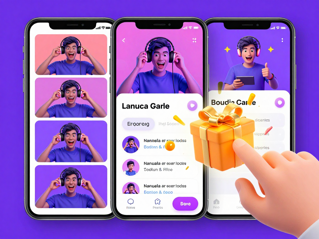 Hình ảnh minh họa người chơi thực hiện 5 bước trên điện thoại nhận giftcode sunwin tân thủ 2026 từ fanpage, giao diện sống động và hộp quà phát sáng