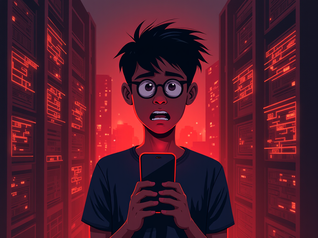 Người dùng Việt Nam thất vọng cầm điện thoại không tín hiệu, sóng mạng bị rào cản chặn, máy chủ lỗi nền, minh họa tại sao không nhận được code sunwin do sự cố hệ thống nhà mạng